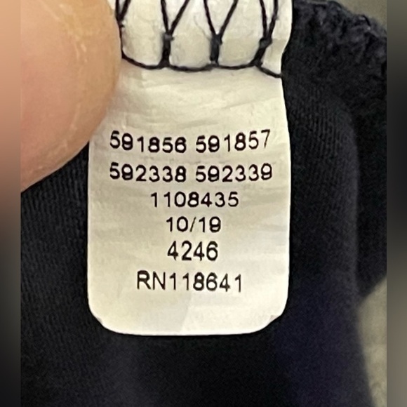 Lane Bryant Navy Blue Swing Top Size 14/16 Tunic Smocking detail on shoulder - Picture 7 of 7